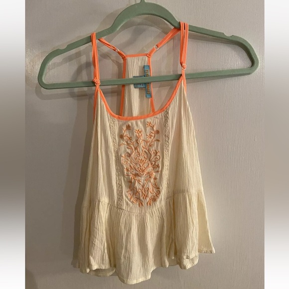 Flying Tomato Size S Embroidery Sleeveless Top Adjustable Straps Boho - Picture 1 of 3